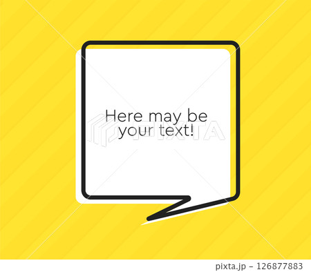 Speech bubble. Space for quote text, frame message 126877883