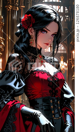 ファンタジー風な高貴な女性のポートレート 126878180