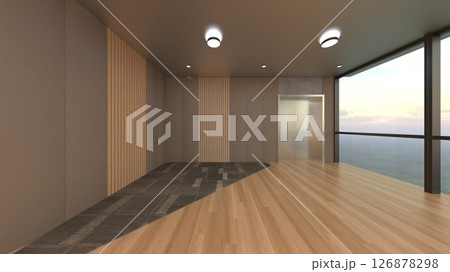 ガラス張りのミーティングルーム 126878298