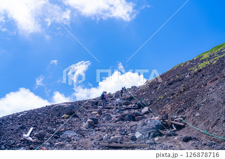 【夏山登山】夏の乗鞍岳の登山風景【長野県】 【夏山登山】夏の乗鞍岳の登山風景【長野県】 126878716