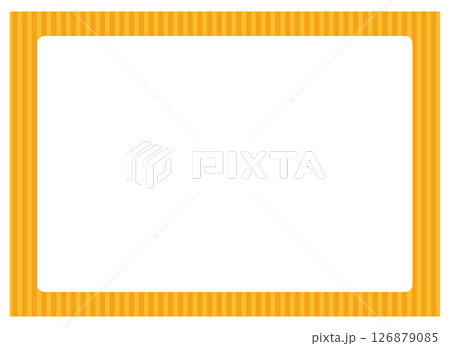 シンプルなオレンジ色のストライプのフレーム 126879085