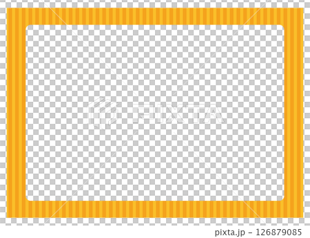 シンプルなオレンジ色のストライプのフレーム 126879085