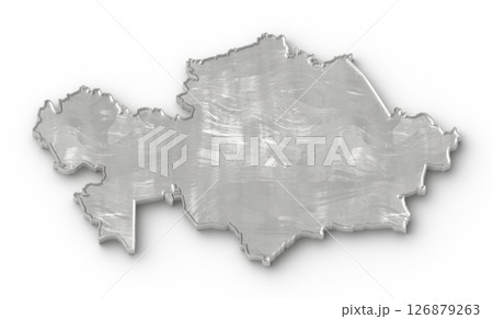 3D Map of Republic of Kazakhstan on isolated transparent png 3D Map of Republic of Kazakhstan on isolated transparent png 126879263