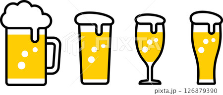 ビールジョッキ・グラス・コップアイコン 126879390