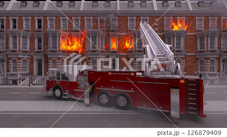 火災現場 126879409