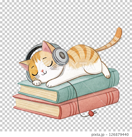 Cartoon characters Music Lo-fi white background Cartoon characters Music Lo-fi white background 126879440