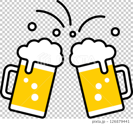 Beer mug toast icon 126879441