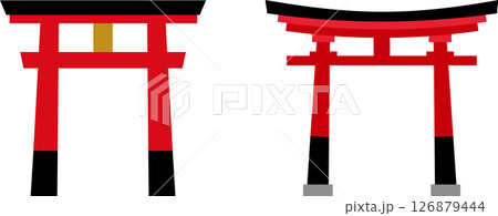 神社の鳥居イラストアイコン 126879444