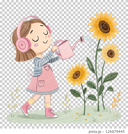 Cartoon characters Music Lo-fi white background 126879445