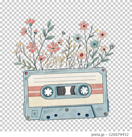 Cartoon characters Music Lo-fi white background Cartoon characters Music Lo-fi white background 126879452