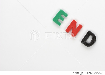 3Dプリンターで創られた「END」の立体表現 3Dプリンターで創られた「END」の立体表現 126879582