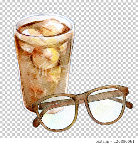 水彩插畫：喝杯咖啡休息一下 126880061