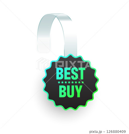 Colorful neon supermarket promotional wobbler. Realistic wobbler template for shelf advertising. Sale or discount label with ad text. Special offer price tag. Vector illustration Colorful neon supermarket promotional wobbler. Realistic wobbler template for shelf advertising. Sale or discount label with ad text. Special offer price tag. Vector illustration 126880409