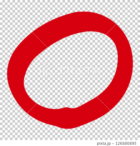 Hand-drawn circle, drawn with thick felt-tip pen Hand-drawn circle, drawn with thick felt-tip pen 126880895