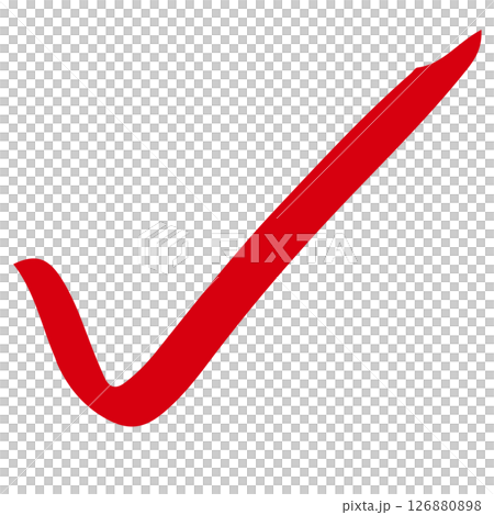 手繪複選標記，用粗氈尖筆繪製 126880898