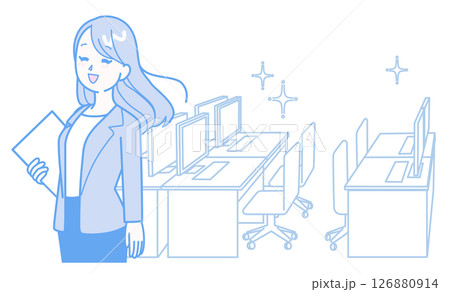 オフィスで働く女性 126880914