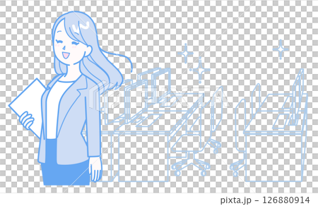 オフィスで働く女性 126880914