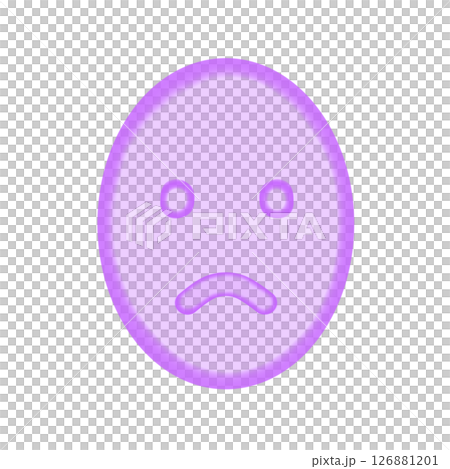 水彩臉圖示_苦笑(紫色) 水彩臉圖示_苦笑(紫色) 126881201