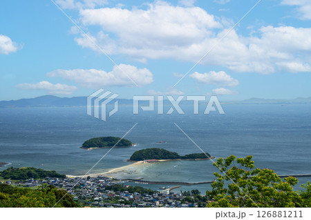 東幡豆海岸のトンボロ干潟（愛知県西尾市東幡豆町） 126881211