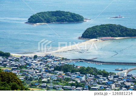 東幡豆海岸のトンボロ干潟(愛知県西尾市東幡豆町) 東幡豆海岸のトンボロ干潟(愛知県西尾市東幡豆町) 126881214