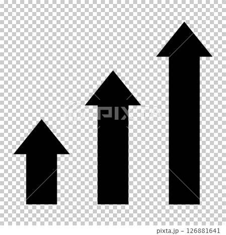 Simple icon of up arrow, illustration, pictogram Simple icon of up arrow, illustration, pictogram 126881641
