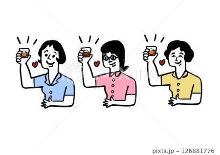今日もお疲れ様　女性たちの乾杯！ 126881776