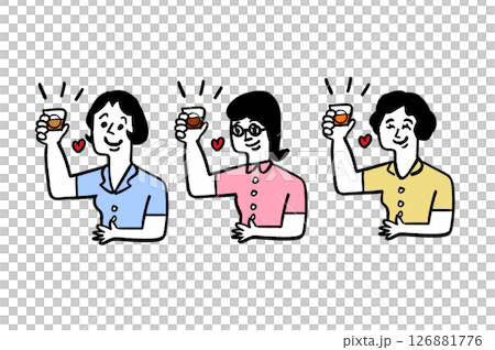 今日もお疲れ様　女性たちの乾杯！ 126881776