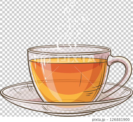 Cup of Tea Colored  Illustration 126881900