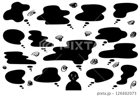 もやもやとした思考バブル もやもやとした思考バブル 126882073