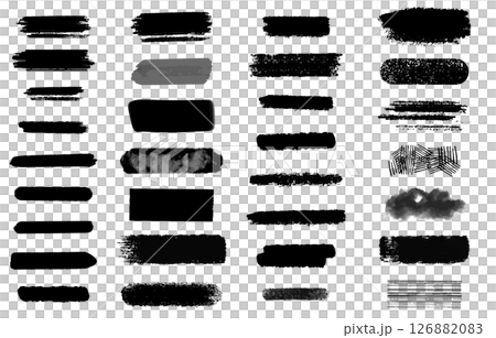 黒い筆・線ブラシセット 126882083