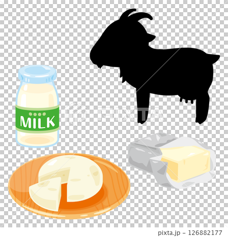 Goat dairy illustration Goat dairy illustration 126882177