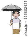 日傘をさす男性 126882425