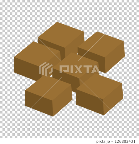 Curry roux illustrations Seasoning series 126882431