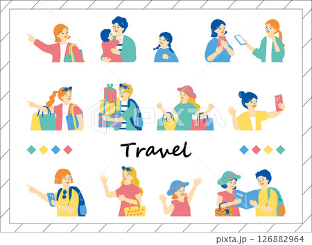 旅行を楽しむ人達 旅行を楽しむ人達 126882964