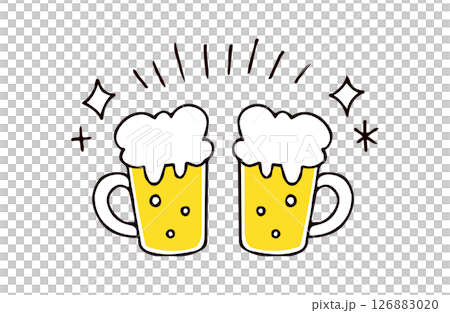 Illustration toast with beer Illustration toast with beer 126883020