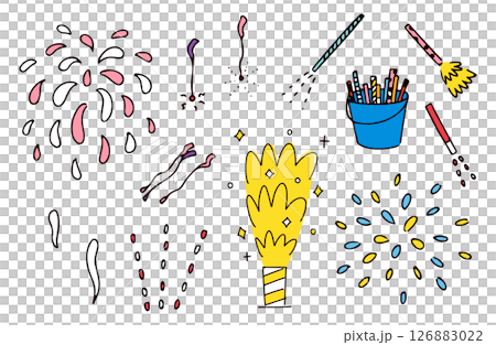 煙花插圖素材集 126883022