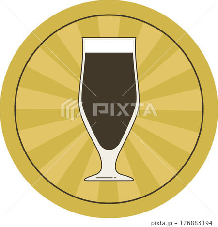 Pub Beer Coaster Vector Template Isolated on Transparent Background 126883194