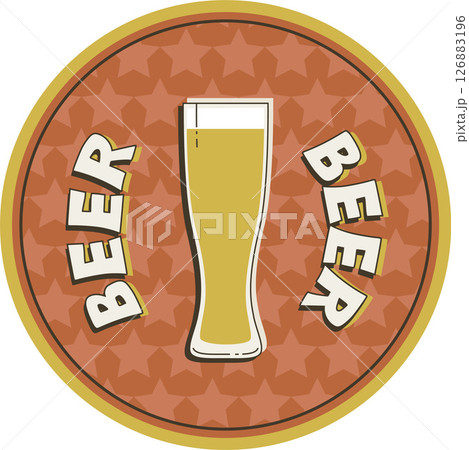 Pub Beverage Coaster Illustration Design 126883196
