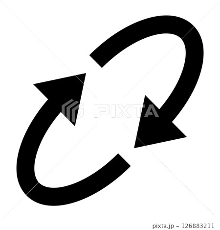 サイクル矢印のアイコン　ループ　ピクトグラム 126883211
