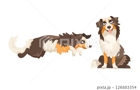 Adorable and cute pixel art portraying playful and relaxed dogs in various charming styles Adorable and cute pixel art portraying playful and relaxed dogs in various charming styles 126883354