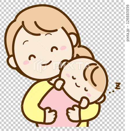 赤ちゃんを抱っこするお母さん 126883856