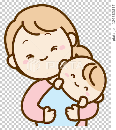 赤ちゃんを抱っこする母親 126883857