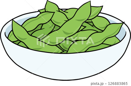 小鉢に盛りつけられた枝豆 126883865