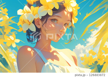 花冠をかぶった女性 126883872