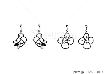 ピアスのイラスト 126884034