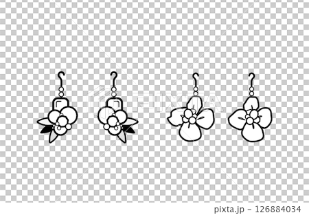 ピアスのイラスト 126884034