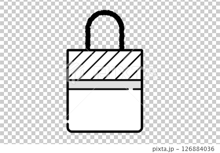 上品なハンドバッグのイラスト 上品なハンドバッグのイラスト 126884036