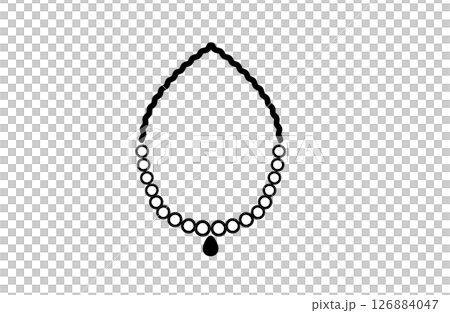 Illustration of a simple necklace 126884047
