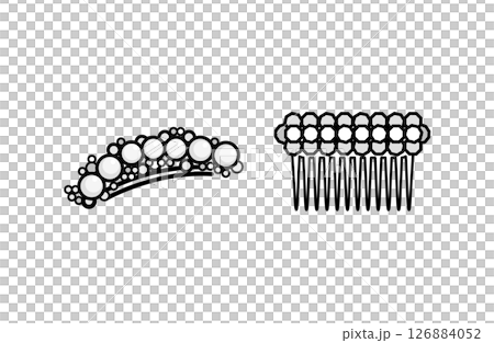 バレッタのセットイラスト バレッタのセットイラスト 126884052