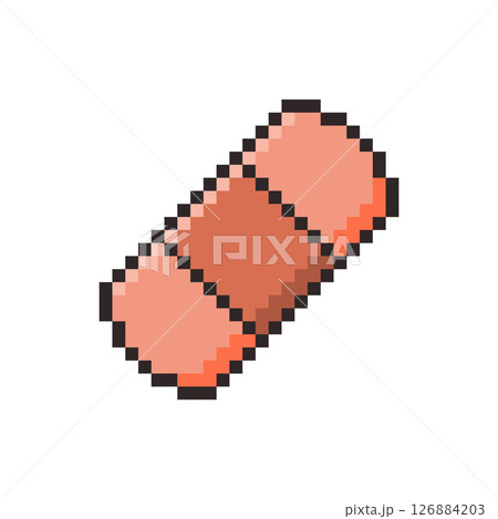 Pixel art Bandage Icon game asset design 126884203